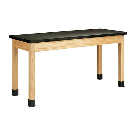 DIVERSIFIED WOODCRAFT Plain Apron Table, Black, 30 in Overall L. P7602BK30E