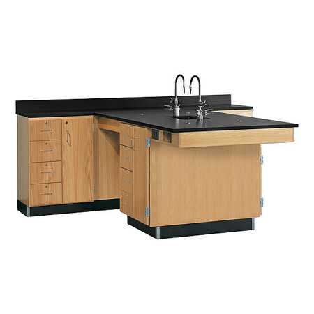 DIVERSIFIED WOODCRAFT Perimeter Workstation, 36 in Overall L. 2834K