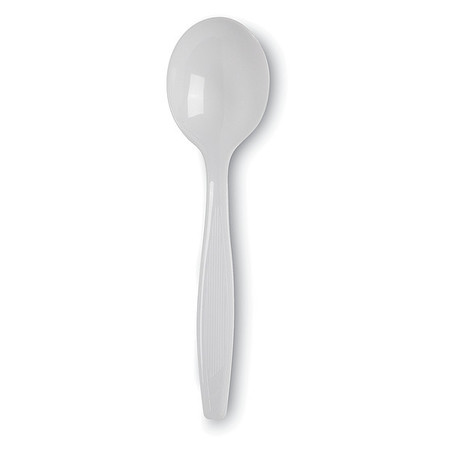 DIXIE Disposable Soup Spoon, Plastic, Heavy Weight, PK1000 DIX SH207