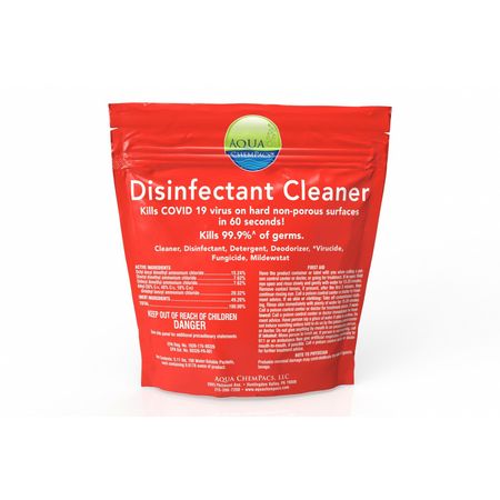 AQUA CHEMPACS Disinfectant Cleaner, Liquid, Bag, 20 ct 4-2230