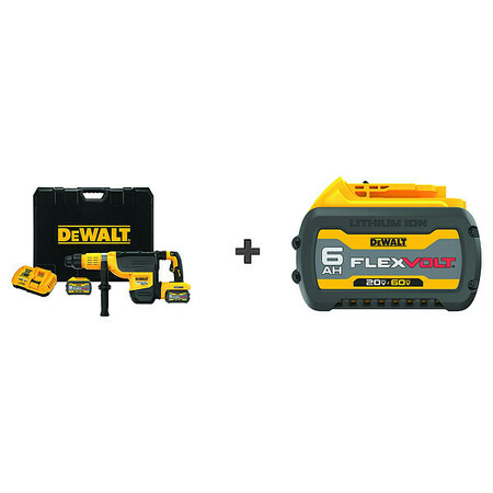 Dewalt Cordless Rotary, 60V DC, w/BONUS BATTERY DCH775X2/DCB606