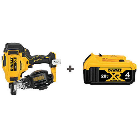 DEWALT Cordless Nailer, 20.0V, 0.120", Battery DCN45RNB/DCB204