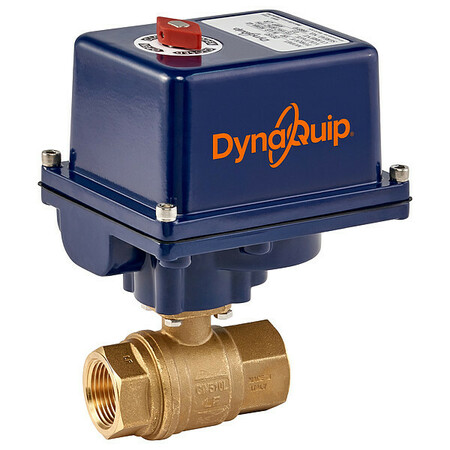 DYNAQUIP CONTROLS 3/4" FNPT Brass Electronic Ball Valve 2-Way 189024B.1