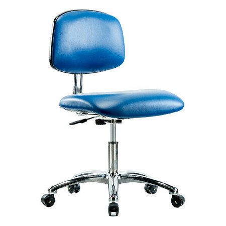 BLUE RIDGE ERGONOMICS Vinyl Desk Chair, 18-1/2" to 23-3/4", Blue BR-ECR-VDHCH-CR-EC-ESDBLU