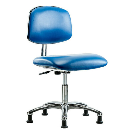BLUE RIDGE ERGONOMICS Vinyl Desk Chair, 18-1/2" to 23-3/4", Blue BR-ECR-VDHCH-CR-EG-ESDBLU