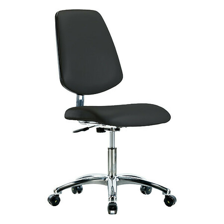 BLUE RIDGE ERGONOMICS Vinyl Desk Chair, 18-1/2" to 23-3/4", Black BR-ECR-VDHCH-MB-CR-EC-ESDBLK