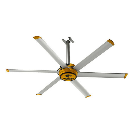 BIG ASS FANS Ceiling Fan, Anodized Aluminum, 7 ft Dia. F-ES2-0701S34