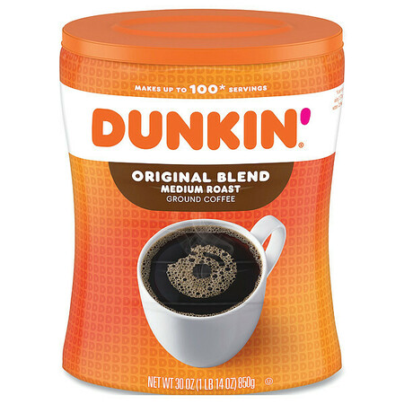 DUNKIN Coffee, Bag, 30oz., Ground, Caffeinated 8133401102
