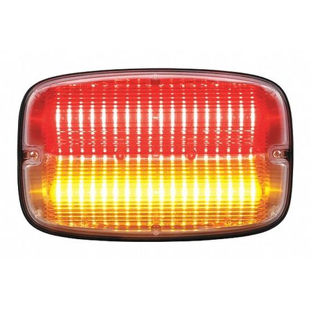 FEDERAL SIGNAL Warning Light, LED, Red/Amber, PC, 2.0A FR9C-RA