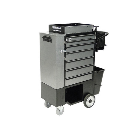 FLEXCART Gen. Maintenance Cart, Black, Medxcel FC-100MDXL-GM-NT