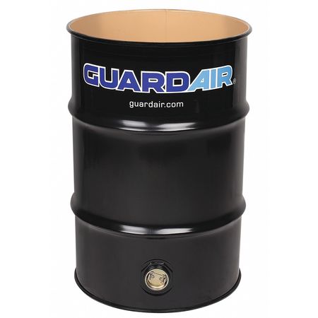 Guardair Open Head Vacuum Drum, Steel, 30 gal, Unlined, Black N630