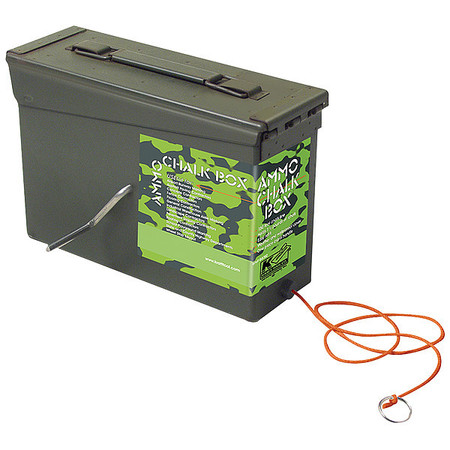 Kraft Tool Chalk Line Box, 150 ft, Poly Cord, Camo Grn GG302
