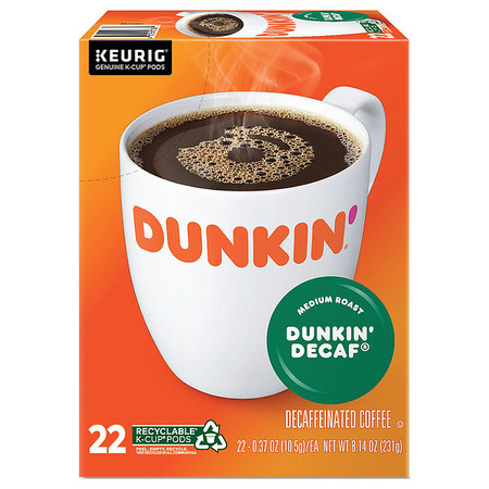 DUNKIN Coffee, 8.14 oz Net Wt, Ground, PK22 881334012699