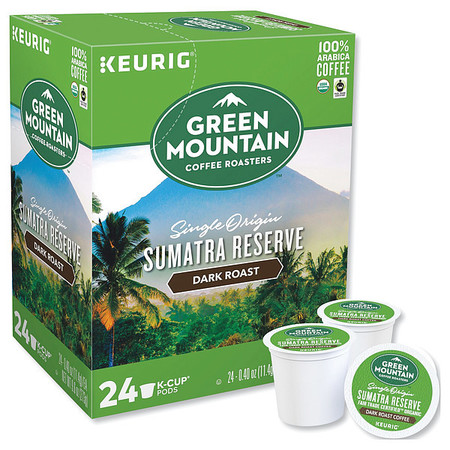 GREEN MOUNTAIN COFFEE Coffee, Organic Sumatran, 0.4 oz., PK96 4060