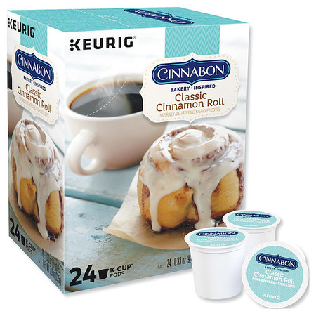 CINNABON Coffee, Cinnamon Roll, 0.33 oz., PK24 6305