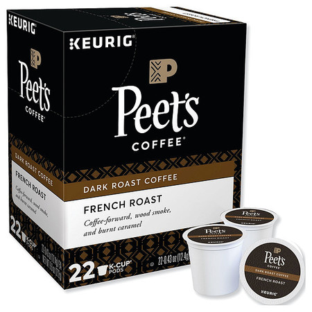 PEETS COFFEE & TEA Coffee, 9.46 oz Net Wt, Ground, PK22 6545