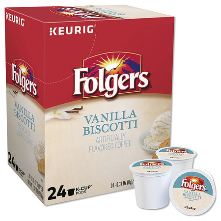 FOLGERS Vanilla Biscotti Flavor Coffee, K-Cups, PK24 6661