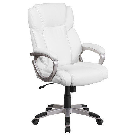 FLASH FURNITURE Executive Swivel Office Chair GO-2236M-WH-GG