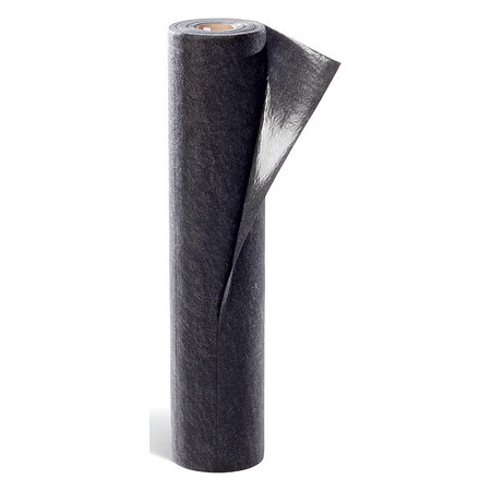 Pig Absorbent Roll, 4 gal, 3 ft x 50 ft, Universal, Black, Polypropylene GRP36201-BK