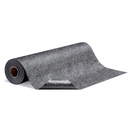 PIG Absorbent Roll, 3 gal, 3 ft x 3 ft, Universal, Gray, Polypropylene GRP36205-GY