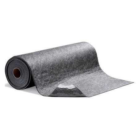 PIG Absorbent Roll, 7 gal, 3 ft x 50 ft, Universal, Gray, Polypropylene GRP36301-GY