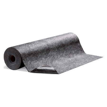 Pig Absorbent Roll, 10 gal, 48 in x 100 ft, Universal, Gray, Polypropylene GRP48200-GY
