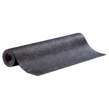 PIG Absorbent Roll, 5 gal, 48 in x 50 ft, Universal, Black, Polypropylene GRP48201-BK