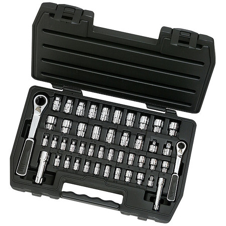 GEARWRENCH 1/4 in, 3/8 in Drive Socket Set Metric, SAE 46 Pieces 5/32 in to 3/4 in , Chrome 8946