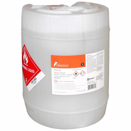 ULTRATECH Gentoo Part B, Clear, Drum, 5 gal 4703