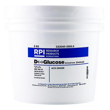 RPI D-(+)-Glucose, Anhydrous, ACS Grade, 3kg G32045-3000.0