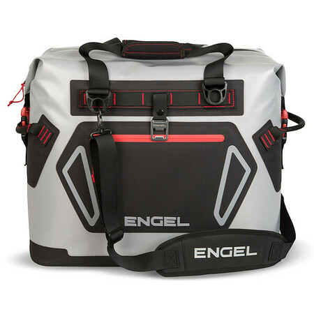 ENGEL Soft Sided Cooler, 17"x20-1/2", Light Gray HD30-LG Red
