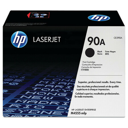 HP Toner Cartridge, 10000, Black CE390A