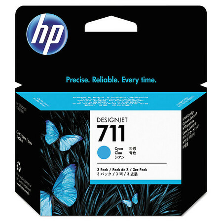 HP Ink Cartridge, Cyan, PK3 CZ134A