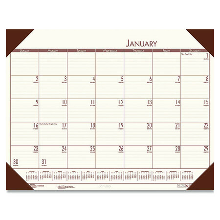 HOUSE OF DOOLITTLE 22 x 17" Monthly Desk Pad Calendar, Moonlight Cream HOD12441