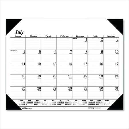 HOUSE OF DOOLITTLE 22 x 17" Economy Academic Desk Pad Calendar, White HOD12502