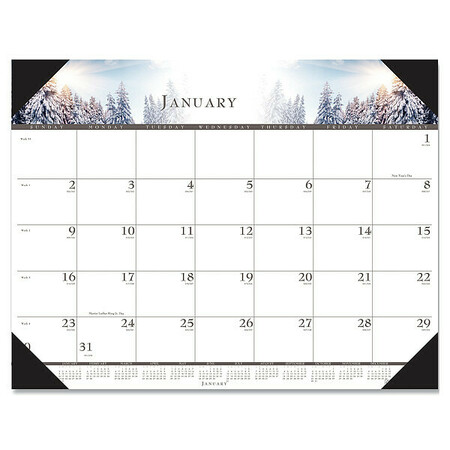 HOUSE OF DOOLITTLE 22 x 17" One-Color Photo Monthly Desk Pad Calendar, Nature HOD140HD