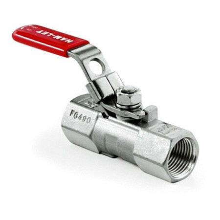 HAM-LET Manual 2-Way Ball Valve, NPT, SS H-710-SS-N-1/4-T-LD