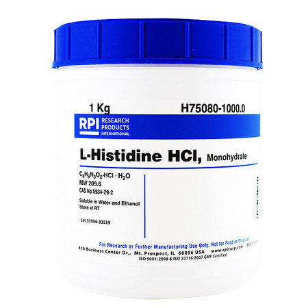 RPI L-Histidine HCL Monohydrate, 1Kg H75080-1000.0