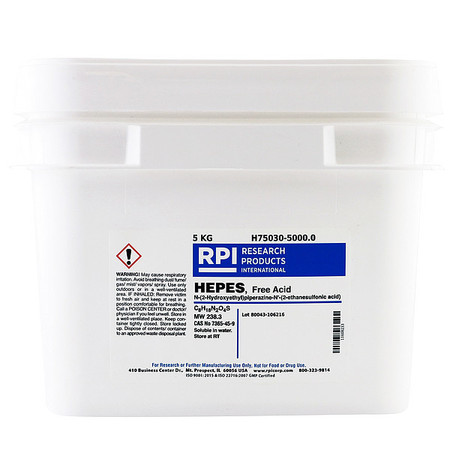 RPI HEPES Free Acid, 5kg H75030-5000.0