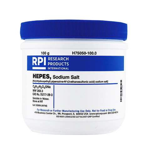 RPI HEPES Sodium Salt, 100g H75050-100.0