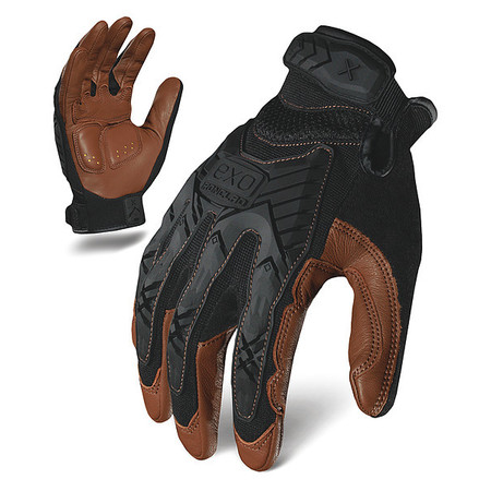 IRONCLAD PERFORMANCE WEAR Impact Mechanics Glove, Black/Brown, L, PR EXO-MIGL-04-L