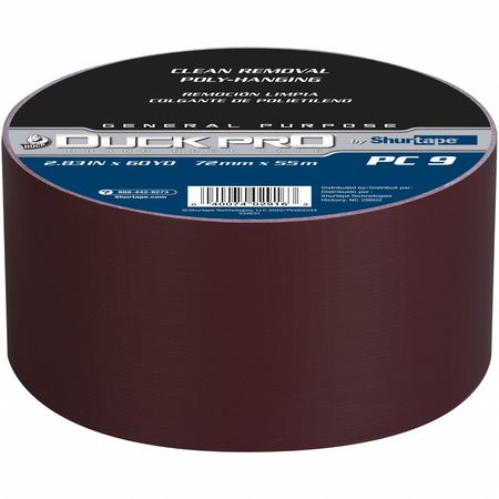 SHURTAPE Duct Tape, Burgundy, 2.83 in x 60 yd PC 009 BRG - 72mm x 55m