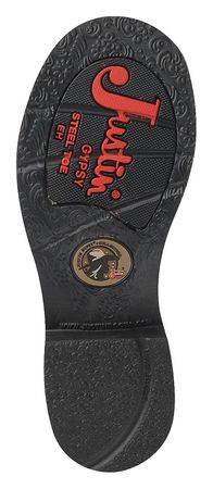 Justin Original Workboots Size 8-1/2 Women's Western Boot Steel Work Boot, Black GY9982