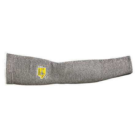 SUPERIOR GLOVE Cut-Resistant Sleeve, Cooling, ANSI/ISEA Cut Level A2, Seamless Knit, 22 in Length, Gray, M KTAG1T22/M