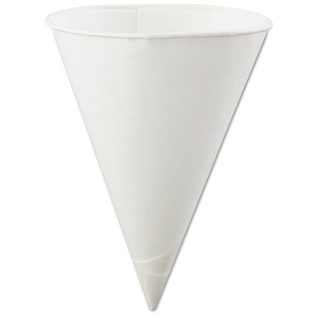 Konie Rolled Rim Paper Cone 6 oz. White, Pk5000 KCI 6.0KBR