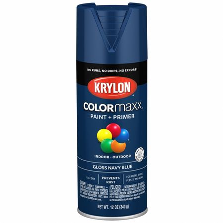 Colormaxx Spray Paint, Gloss, Navy Blue, 12 oz K05529007 | Zoro