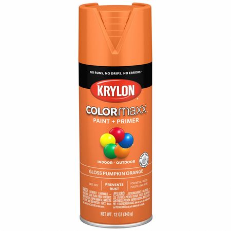 COLORMAXX Spray Paint, Gloss, Pumpkin Orange, 12 oz K05532007