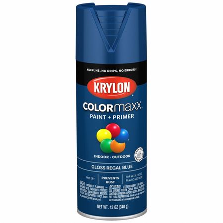 COLORMAXX Spray Paint, Gloss, Regal Blue, 12 oz K05535007