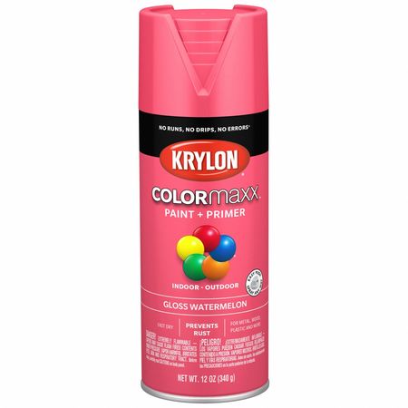 COLORMAXX Spray Paint, Gloss, Watermelon, 12 oz K05544007