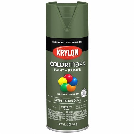 COLORMAXX Spray Paint, Satin, Italian Olive, 12 oz K05566007
